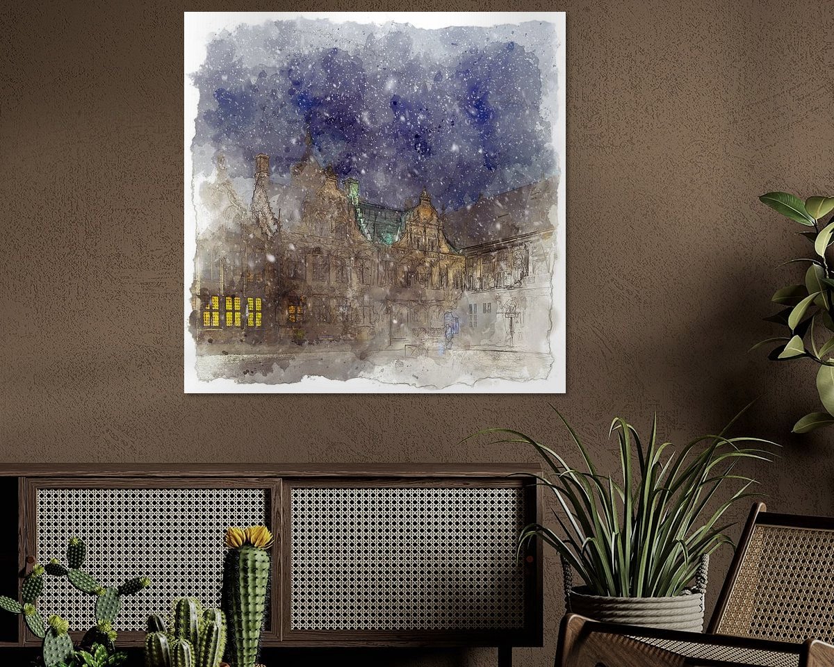 Voorbeeld van het werk in een kamer