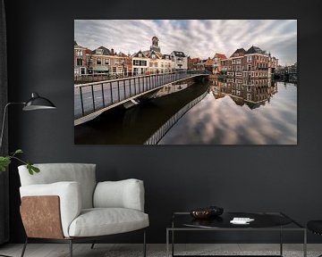 Magnificent view of the city of Leiden with a beautiful cloud cover above it by Jolanda Aalbers