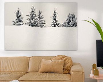 Sneeuw en Dennenbomen van Patrycja Polechonska