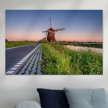 Summer evening at Leidschendam mill triangle