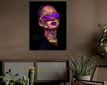 Rihanna Pop Kunst von Rene Ladenius Digital Art