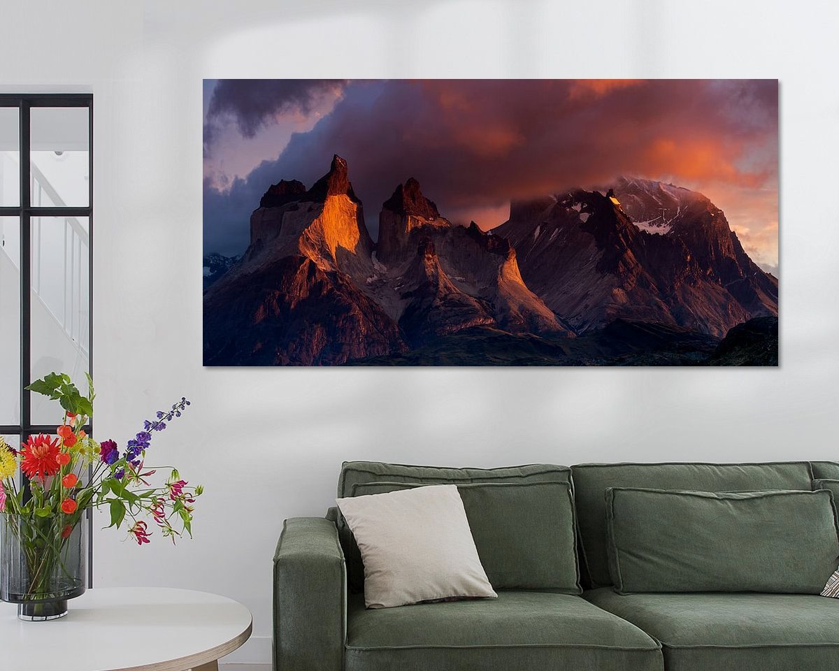Voorbeeld van het werk in een kamer