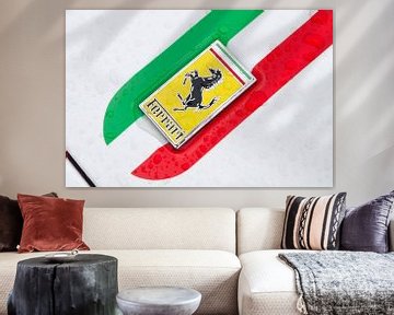 Logo Ferrari avec le drapeau italien sur Sjoerd van der Wal Photographie