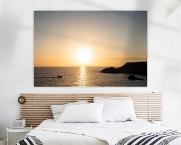 Coucher de soleil à Cala Tarida, Ibiza sur Danielle Bosschaart