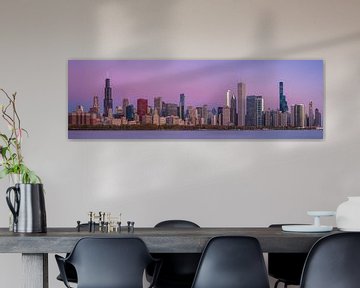 Chicago Skyline Panorama van Photo Wall Decoration