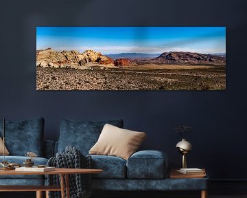 Panorama Wüsten Landschaft Red Rock Canyon in Nevada USA von Dieter Walther