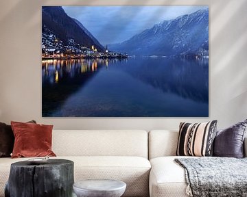 Hallstatt Lake and Hallstatt by Frank Herrmann