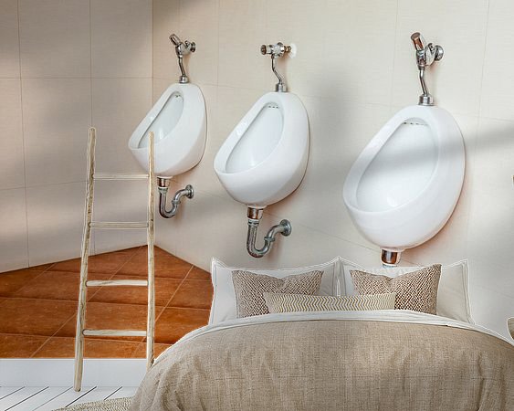 Voorbeeld van het werk in een kamer