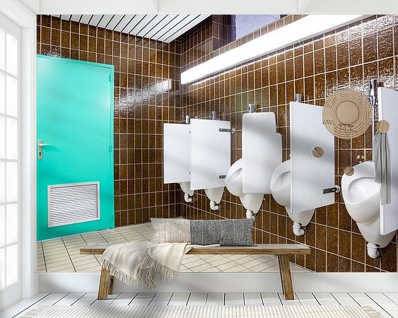 Voorbeeld van het werk in een kamer