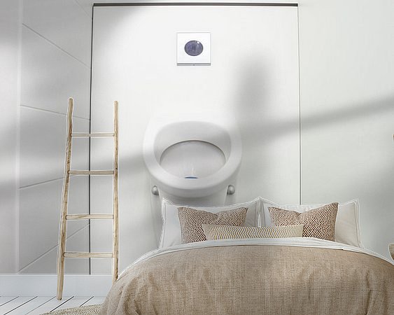 Voorbeeld van het werk in een kamer