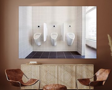 Urinals at the men's toilet by Marcel Derweduwen