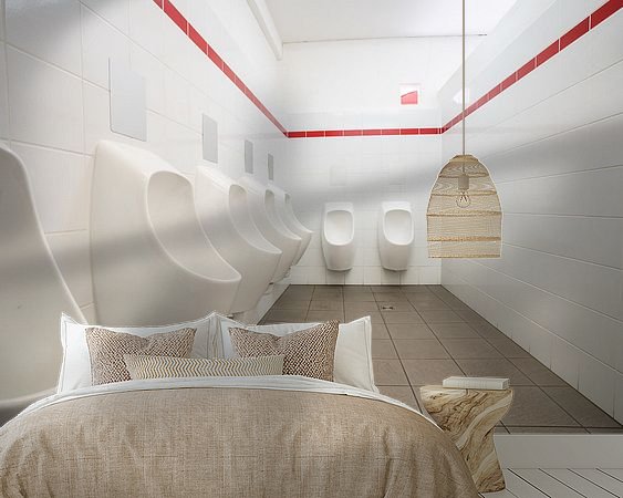 Voorbeeld van het werk in een kamer