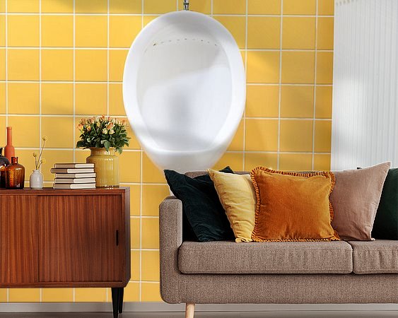 Voorbeeld van het werk in een kamer