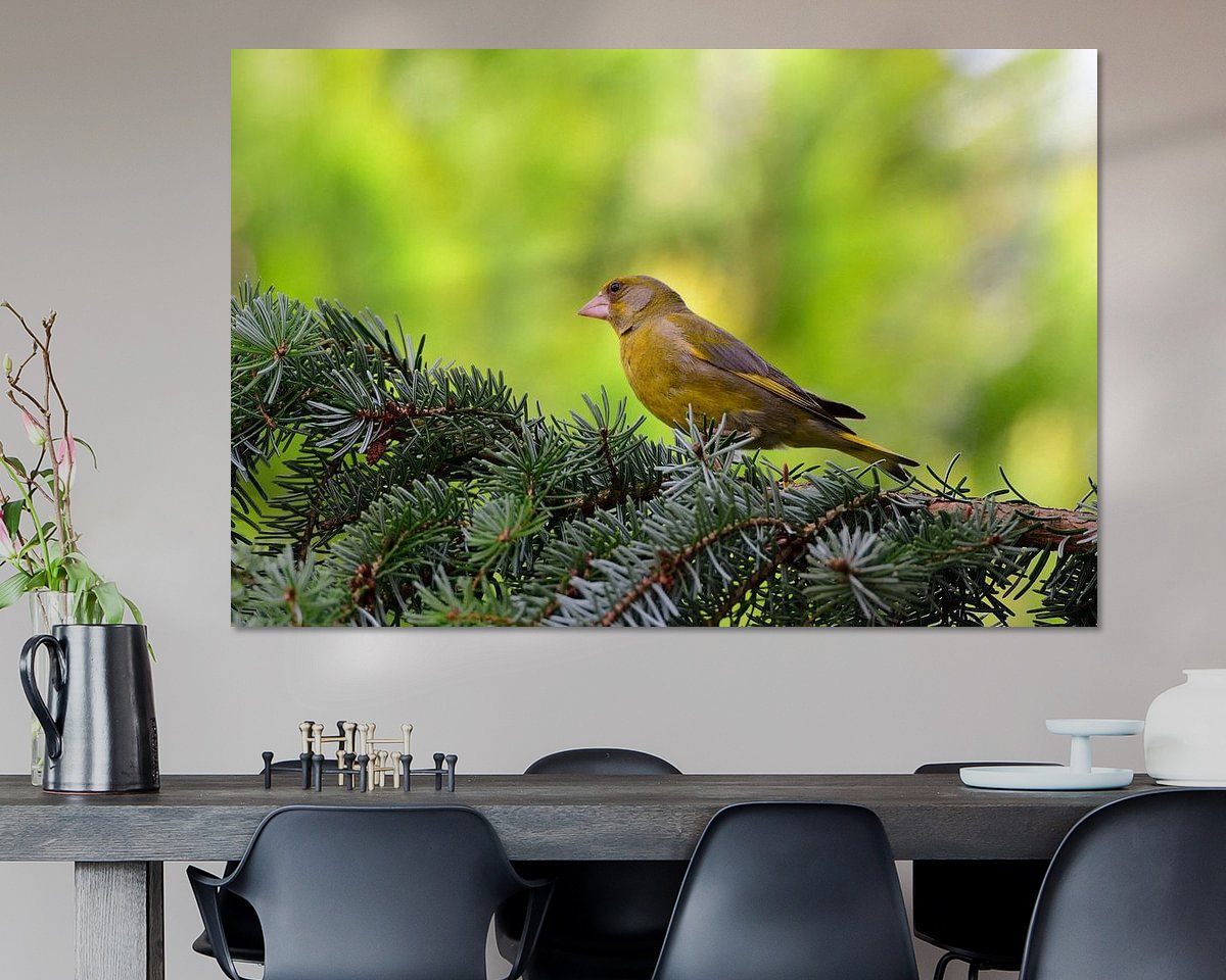 Voorbeeld van het werk in een kamer