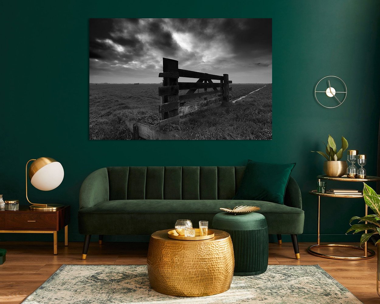 Voorbeeld van het werk in een kamer