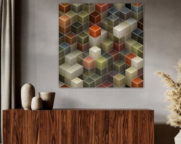Seventies cubes by Arjen Roos