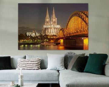 Pont Hohenzollern et cathédrale de Cologne sur Walter G. Allgöwer