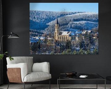 Blick auf die Kirche in Schneeberg im Erzgebirge von Animaflora PicsStock