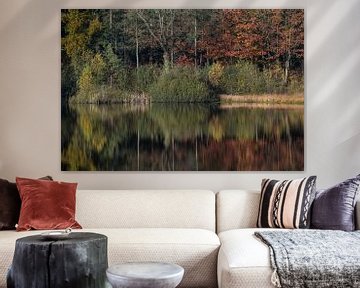 Autumn, abstract reflection in Overasseltse en Hatertse Vennen by Patrick Verhoef