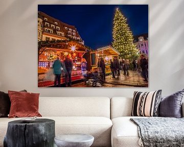 Kerstmarkt in Duitsland 's avonds van Animaflora PicsStock