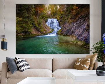 Waterval in de Karwendel van Martin Wasilewski