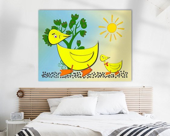 Voorbeeld van het werk in een kamer