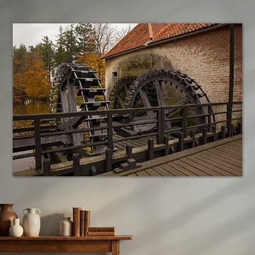 cogwheel from watermill in holland in nature area singraven