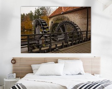 cogwheel from watermill in holland in nature area singraven