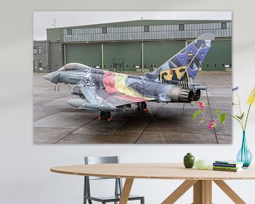 Photoshoot: A German Eurofighter in a special color scheme is displayed on the platform of Fliegerho by Jaap van den Berg