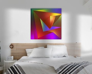 Moderne kubistische Malerei "Alles an seinen Platz stellen" - Pat Bloom (2021)