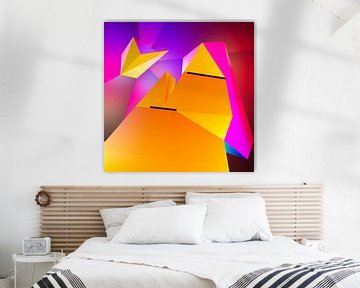 Digitale Malerei "Seeing the Whole Picture" (2021) - ein abstraktes Kunstwerk von Pat Bloo von Pat Bloom - Moderne 3D, abstracte kubistische en futurisme kunst