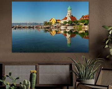 Schiereiland Wasserburg aan de Bodensee van Markus Lange