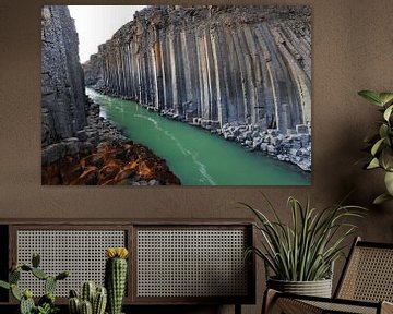 Stuðlagil Canyon in the East of Iceland