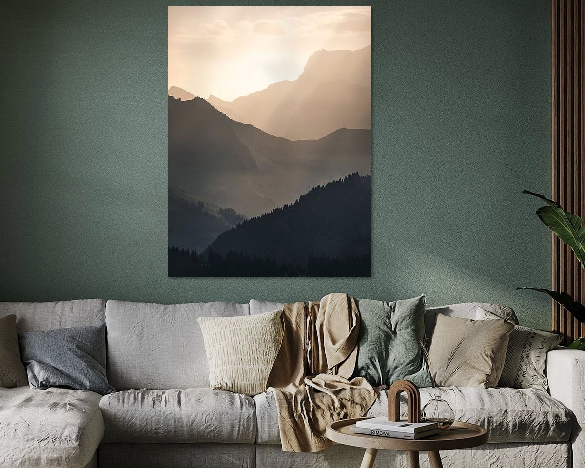 Voorbeeld van het werk in een kamer