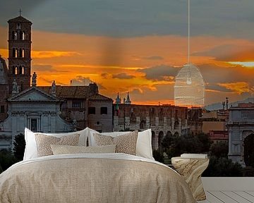 Skyline panorama Colosseum and Roman Forum in Rome by Anton de Zeeuw
