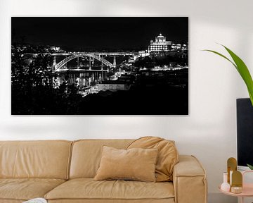 Black and white Panorama Porto by Ellis Peeters