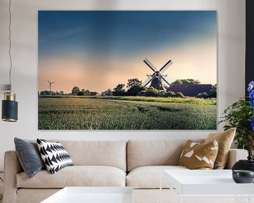 Traditionele windmolen in Oost-Friesland, Seriemer Mühle van Conny Pokorny