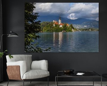 View at the lake of Bled by Louise Poortvliet