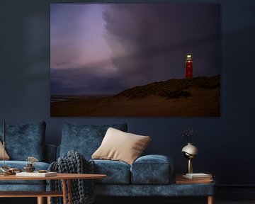 Phare de Texel dans les dunes lors d'un calme après-midi d'automne sur Sjoerd van der Wal Photographie