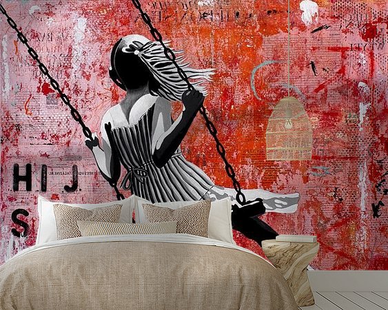 Voorbeeld van het werk in een kamer