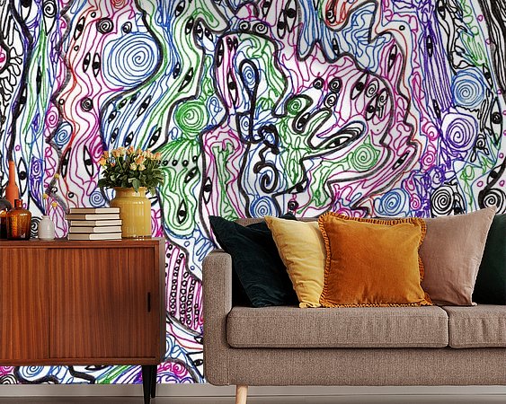 Voorbeeld van het werk in een kamer