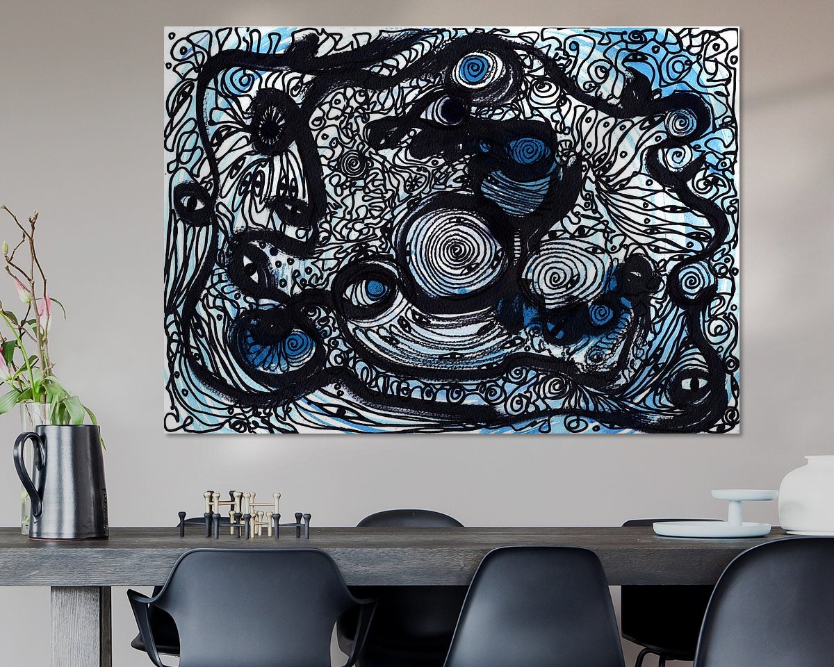 Voorbeeld van het werk in een kamer
