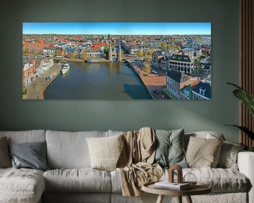 Luftbildpanorama der Stadt Sneek in Friesland von Eye on You