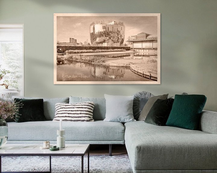 Impression: Ancienne carte postale du Dépôt, Rotterdam sur Frans Blok