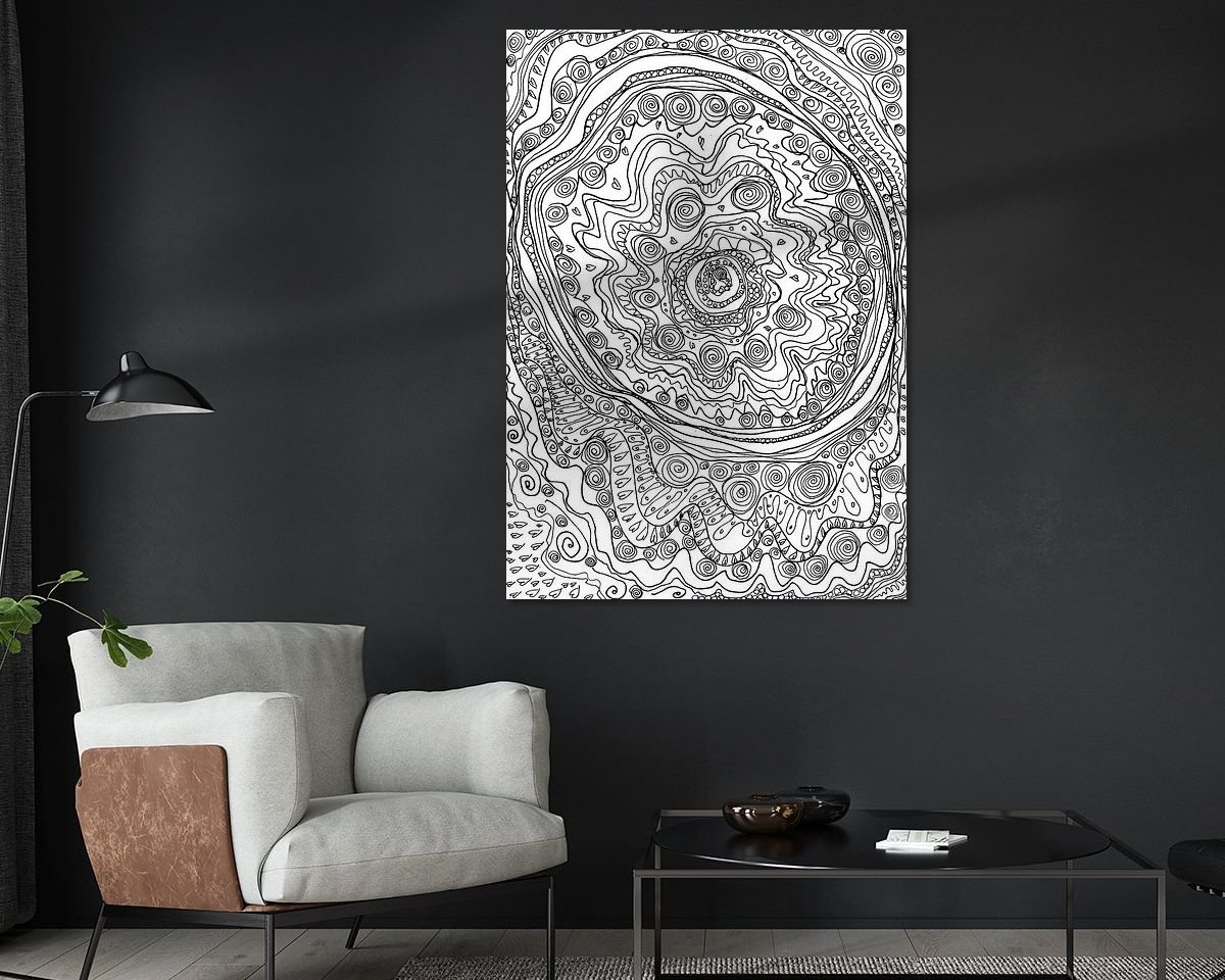 Voorbeeld van het werk in een kamer
