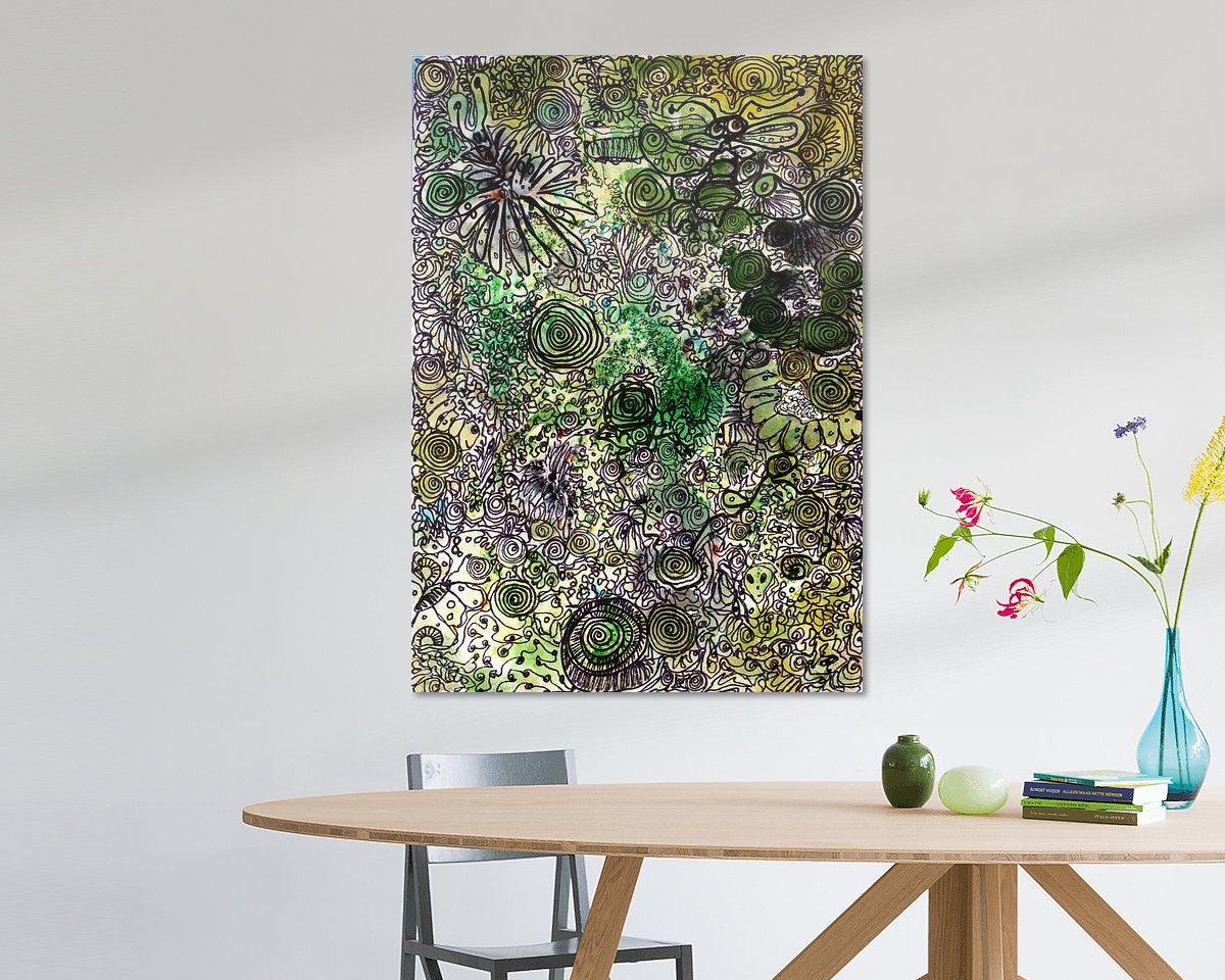 Voorbeeld van het werk in een kamer