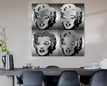 Marilyn Monroe Modern Zwart van Kathleen Artist Fine Art