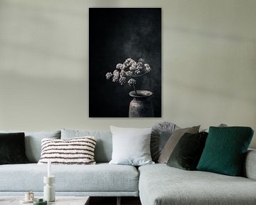 Dried hogweed in a rustic vase. by Henk Van Nunen Fotografie