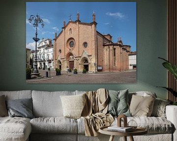 Kirche Collegiata di San Secondo im Zentrum von Asti, Piemont, Italien