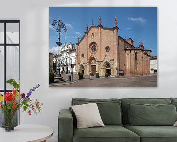 Kerk Collegiata di San Secondo in centrum van Asti, Piemonte, Italië van Joost Adriaanse